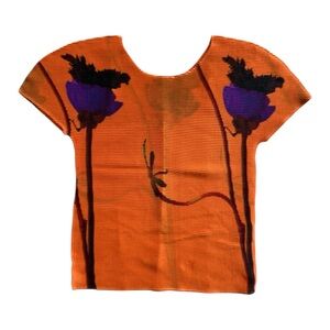 RARE Issey Miyake Me Floral Print Top